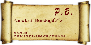 Parotzi Bendegúz névjegykártya
